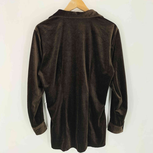 Accessoires De Mademoiselle オープンカラー L/S ベロアシャツ レディース