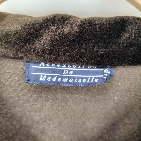 Accessoires De Mademoiselle オープンカラー L/S ベロアシャツ レディース