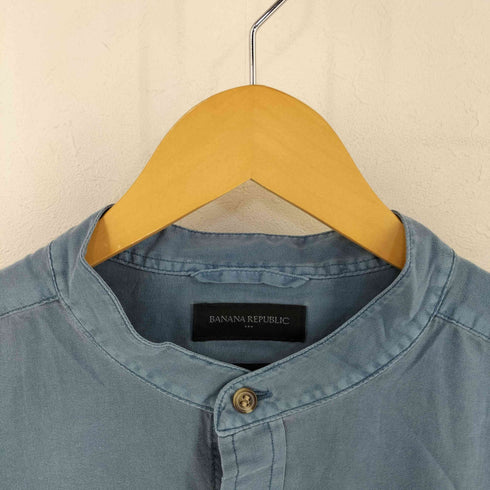 バナナリパブリック BANANA REPUBLIC バンドカラー L/S コットンシャツ メンズ import:L