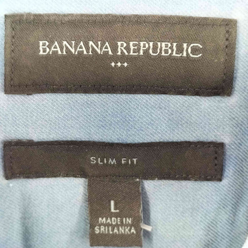 バナナリパブリック BANANA REPUBLIC バンドカラー L/S コットンシャツ メンズ import:L