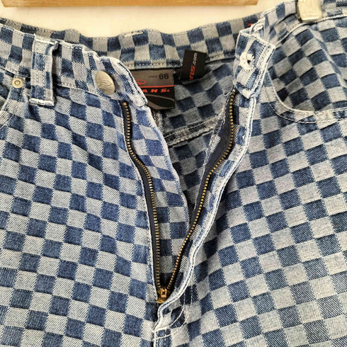 バンズ VANS 90S 旧タグ チェッカーフラッグ デニム ジョーツ メンズ 34