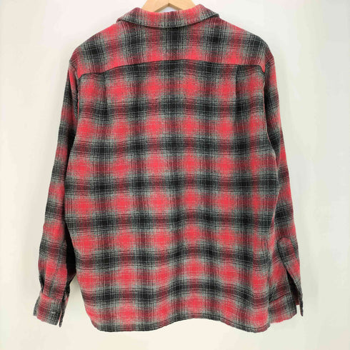 SPORSMAN 50s~60s オンブレチェック フロントダブルフラップポケット L/S オープンカラー フランネルシャツ メンズ import:L
