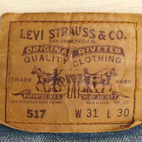 リーバイス Levis 80s USA製 ボタン裏515 オレンジタブ 517 ブーツカットデニム メンズ W31L30