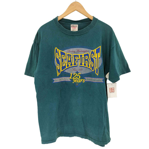 オニータ ONEITA 90S MADE IN USA 袖シングル POWER-T 企業プリント S/S Tシャツ メンズ L