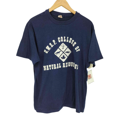 Royal First Class 90S MADE IN USA 袖シングル UWSP カレッジプリント S/S Tシャツ メンズ XL