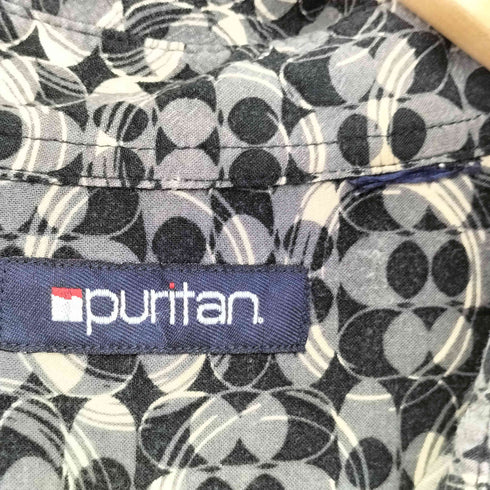 ピューリタン PURITAN 総柄 S/S シャツ メンズ