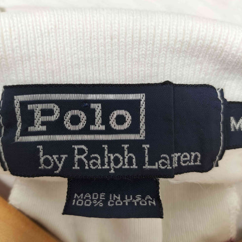 ポロバイラルフローレン Polo by RALPH LAUREN 90~00S USA製 ポニー刺繍 ボーダー ポロシャツ メンズ import:M