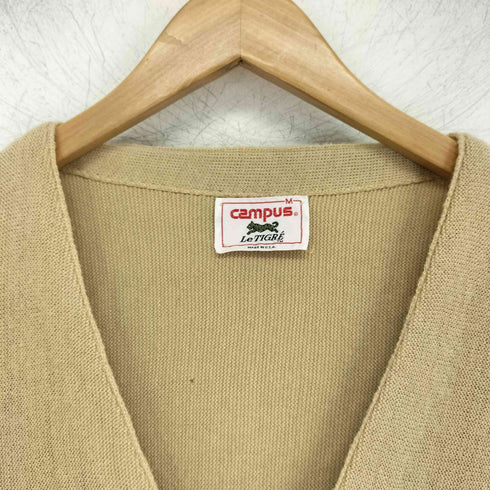 CAMPUS LE TIGRE MADE IN USA ワンポイント刺繍カーディガン メンズ M