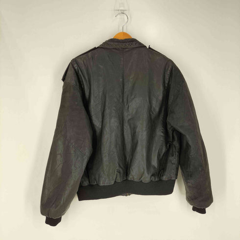 COMINT 80S アルゼンチン製 丸襟 ボックス レザーブルゾン メンズ import:M