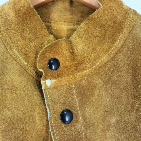 TILLMAN 70-80S 企業ロゴ リアルスエード ショート丈 スタンドカラージャケット ワークジャケット メンズ import:L