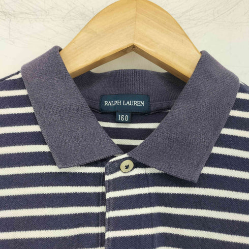 ラルフローレン RALPH LAUREN ポニー刺繍 ボーダー フリル ポロワンピース レディース 160