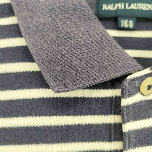 ラルフローレン RALPH LAUREN ポニー刺繍 ボーダー フリル ポロワンピース レディース 160