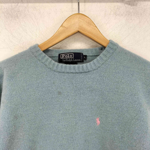 ポロバイラルフローレン Polo by RALPH LAUREN ポニー刺繍 ウールニットセーター レディース import:L