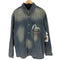 エヴィス EVISU スプラッシュインクカモメプリント レギュラーフィット デニムシャツ メンズ import:L