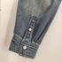 エヴィス EVISU スプラッシュインクカモメプリント レギュラーフィット デニムシャツ メンズ import:L