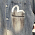 エヴィス EVISU スプラッシュインクカモメプリント レギュラーフィット デニムシャツ メンズ import:L