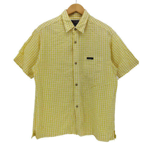 オニール ONEILL 90-00S ロゴ刺繍 チェック シアサッカー S/S シャツ メンズ import:M