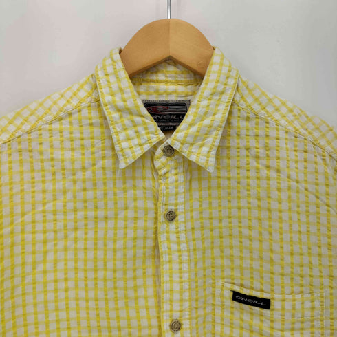 オニール ONEILL 90-00S ロゴ刺繍 チェック シアサッカー S/S シャツ メンズ import:M