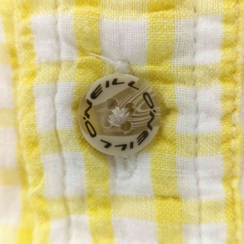 オニール ONEILL 90-00S ロゴ刺繍 チェック シアサッカー S/S シャツ メンズ import:M