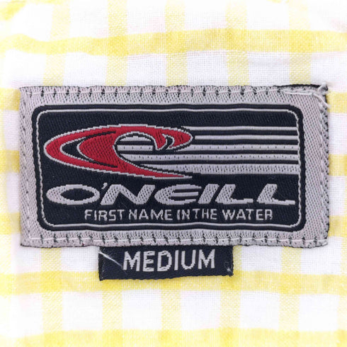 オニール ONEILL 90-00S ロゴ刺繍 チェック シアサッカー S/S シャツ メンズ import:M