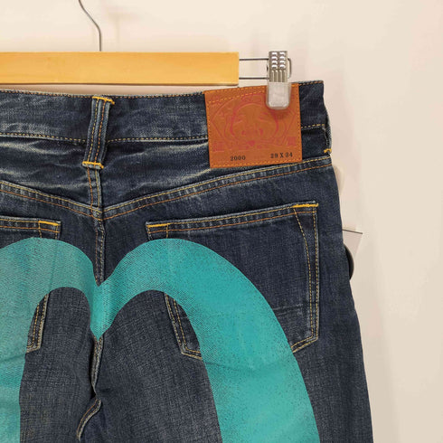 エヴィス EVISU DAICOCK PRINT BAGGY FIT DENIM JEANS メンズ 29×34