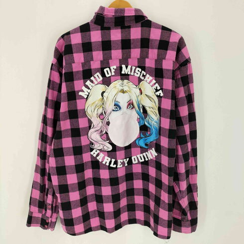 キャラクタープリントバッファローチェックシャツ メンズ xxxl
