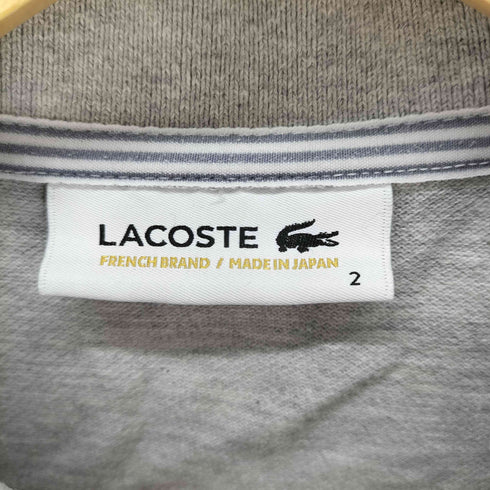 ラコステ LACOSTE 鹿の子 刺繍ロゴ ポロシャツ メンズ JPN:2