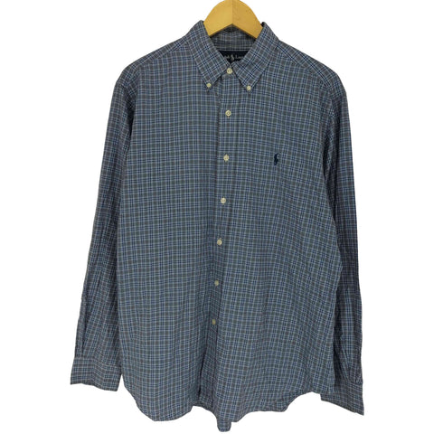 ラルフローレン RALPH LAUREN CLASSIC FIT ポニー刺繍チェック柄BDシャツ メンズ L