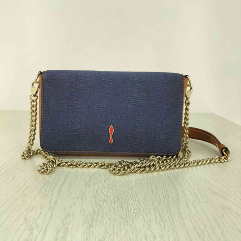 クリスチャンルブタン CHRISTIAN LOUBOUTIN デニム切替 ショルダーバッグ SEA SEX AND SUN レディース