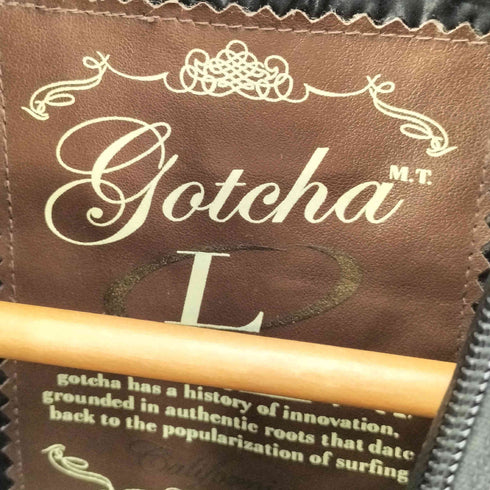 GOTCHA ロゴ 刺繍 モノグラム チェック デタッチャブル スリーブ 2WAY フーデッド フルジップ 中綿 ジャケット Y2K メンズ JPN:L