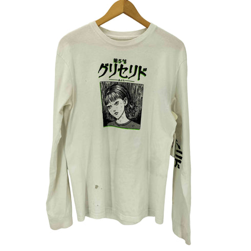 00S ボディ メキシコ製 ホラー 漫画 マンガ キャラクター グリセリド 油 プリント L/S Tシャツ ロンT カットソー 襤褸 ボロ メンズ import:M
