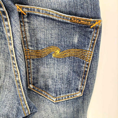 ヌーディージーンズ Nudie Jeans D0136 GRIM TIM 加工スキニーデニムパンツ メンズ 27