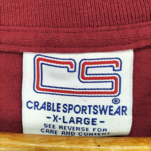 CRABLE SPORTSWEAR 1992 フロントプリントクルーネックTシャツ メンズ XL