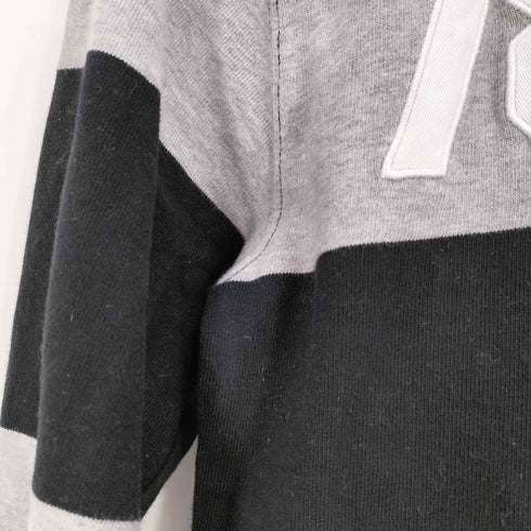 GOTCHA エンブレム ナンバリング ワッペン ボーダー 2重襟L/S ポロシャツ Y2K メンズ JPN:M