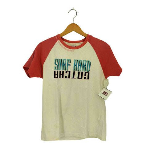 GOTCHA SURF HARD 両面 ラメ プリント サーマル スリーブ ラグラン Tシャツ Y2K メンズ JPN:M