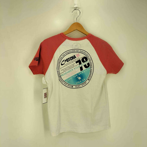 GOTCHA SURF HARD 両面 ラメ プリント サーマル スリーブ ラグラン Tシャツ Y2K メンズ JPN:M