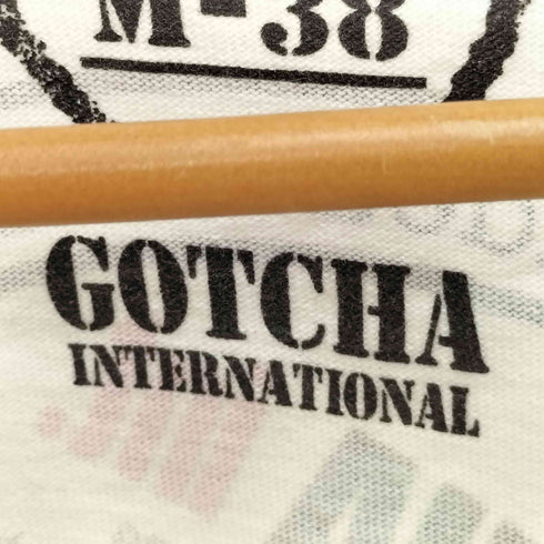 GOTCHA SURF HARD 両面 ラメ プリント サーマル スリーブ ラグラン Tシャツ Y2K メンズ JPN:M