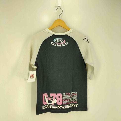 GOTCHA RIDE WAVES 両面プリント サーマル スリーブ ラグラン カットソー Y2K メンズ JPN:L