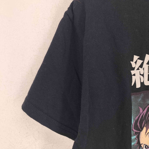 フロントアニメプリントクルーネックTシャツ メンズ L