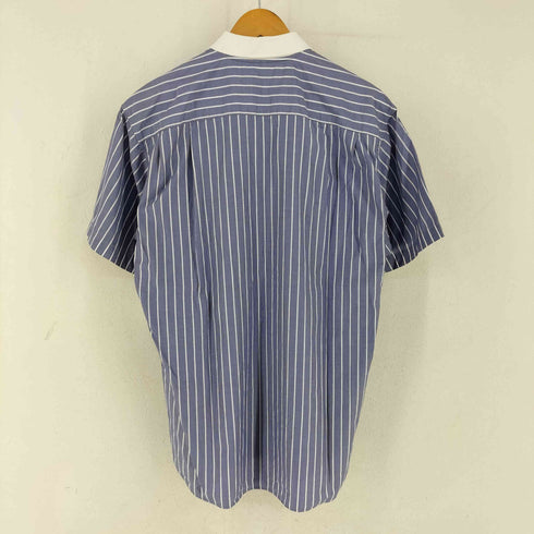 クリスチャンディオール Christian Dior 90s リブ襟 ストライプ S/S シャツ メンズ M