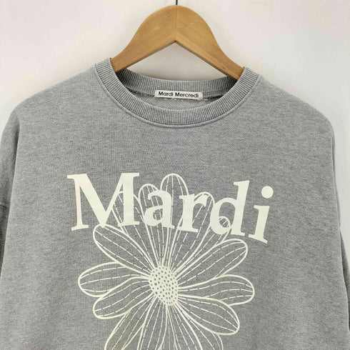 マルディメクルディ Mardi Mercredi SWEATSHIRT FLOWERMARDI ロゴプリント クルーネックスウェット レディース ONE SIZE