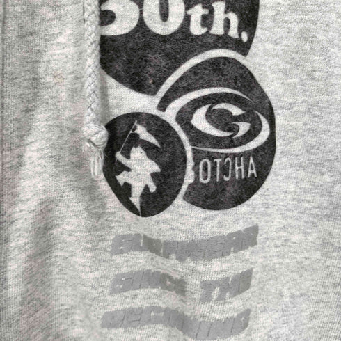 GOTCHA フロッキー プリント モノグラム レイヤード ドッキング 裏地パイル ダブルジップ パーカー Y2K メンズ JPN:M