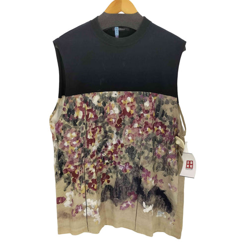 オールモストブラック ALMOSTBLACK 24SS CREW NECK NO SLEEVE PATCHED T レディース 1
