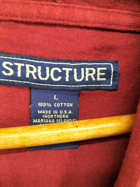 STRUCTURE USA製 フロントプリントカットソーフーディー メンズ L