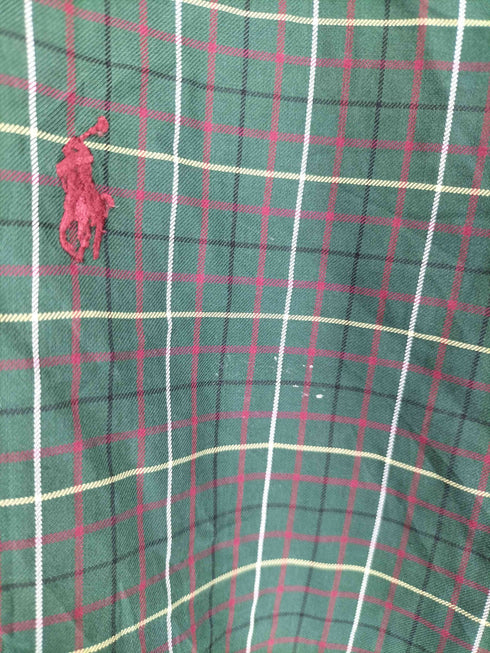 ラルフローレン RALPH LAUREN CLASSIC FIT ポニー刺繍チェック柄BDシャツ メンズ L
