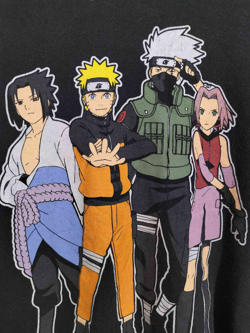 フロントアニメプリントクルーネックTシャツ メンズ XL