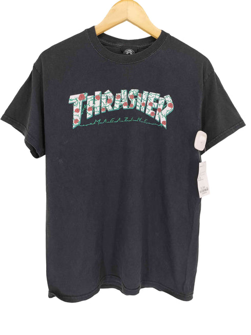 スラッシャー THRASHER マグロゴ ローズ フロントプリントクルーネックTシャツ メンズ M