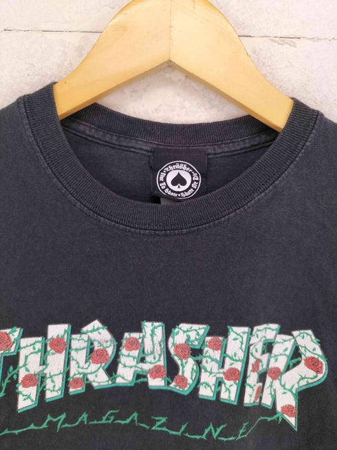 スラッシャー THRASHER マグロゴ ローズ フロントプリントクルーネックTシャツ メンズ M