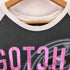 GOTCHA LIFE IS SURF 両面 ラメ プリント サーマル スリーブ ラグラン Tシャツ Y2K メンズ JPN:M