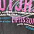 GOTCHA LIFE IS SURF 両面 ラメ プリント サーマル スリーブ ラグラン Tシャツ Y2K メンズ JPN:M